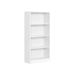 4 Tier Bookcase – Wood – White – Adjustable Shelves and Children's Bookshelf