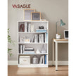 4 Tier Bookcase – Wood – Natural Finish – Adjustable Shelves for Children's Books and Home Office Storage