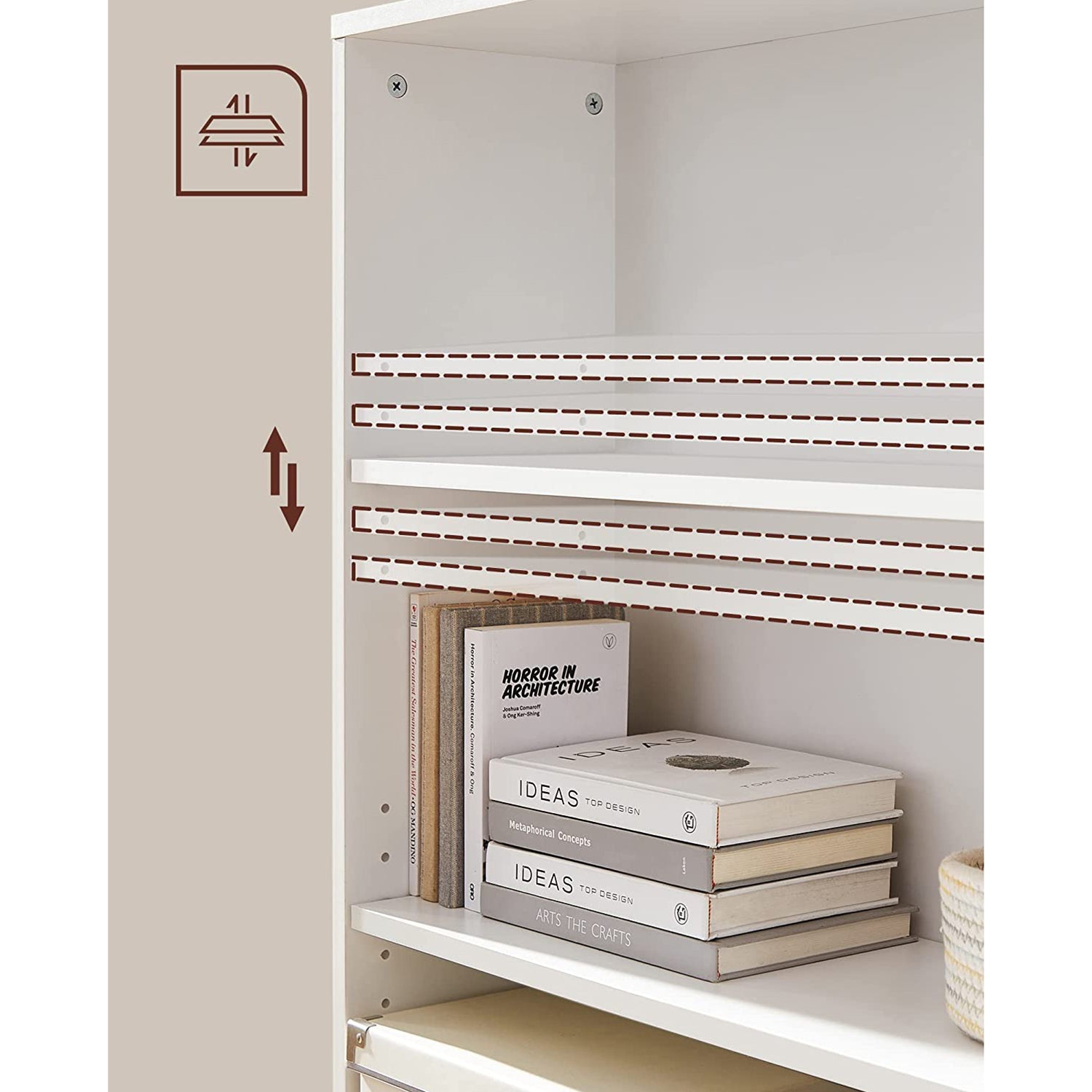 4 Tier Bookcase – Wood – Natural Finish – Adjustable Shelves for Children's Books and Home Office Storage