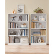 4 Tier Bookcase – Wood – Natural Finish – Adjustable Shelves for Children's Books and Home Office Storage