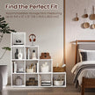10-Cube Storage Unit – Wood – Cloud White – Versatile Open Compartment Design for Books and Photos
