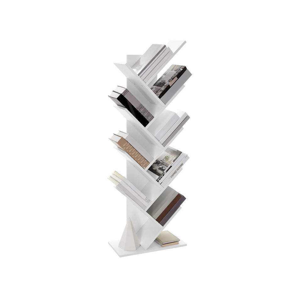 8-Tier Bookshelf – Wood – Rustic Brown – Floor Standing Design