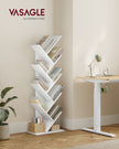 8-Tier Bookshelf – Wood – Rustic Brown – Floor Standing Design