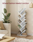 8-Tier Bookshelf – Wood – Rustic Brown – Floor Standing Design