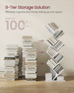 8-Tier Bookshelf – Wood – Rustic Brown – Floor Standing Design