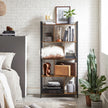 Bookshelf – Wood and Metal – Rustic Brown and Black – 5-Tier Industrial Storage Shelf