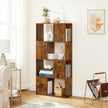 Bookcase – Engineered Wood – Rustic Brown – Open and Closed Storage