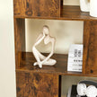 Bookcase – Engineered Wood – Rustic Brown – Open and Closed Storage