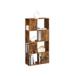 Bookcase – Engineered Wood – Rustic Brown – Open and Closed Storage