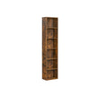 Bookshelf – Metal and Wood – Rustic Brown – 6 Adjustable Shelves