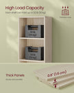 6-Tier Bookcase – Wood – Natural Beige – Adjustable Shelves for Children's Books and Storage