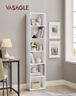 Bookcase – MDF – Cloud White – 6 Shelves, Adjustable