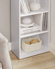 Bookcase – MDF – Cloud White – 6 Shelves, Adjustable