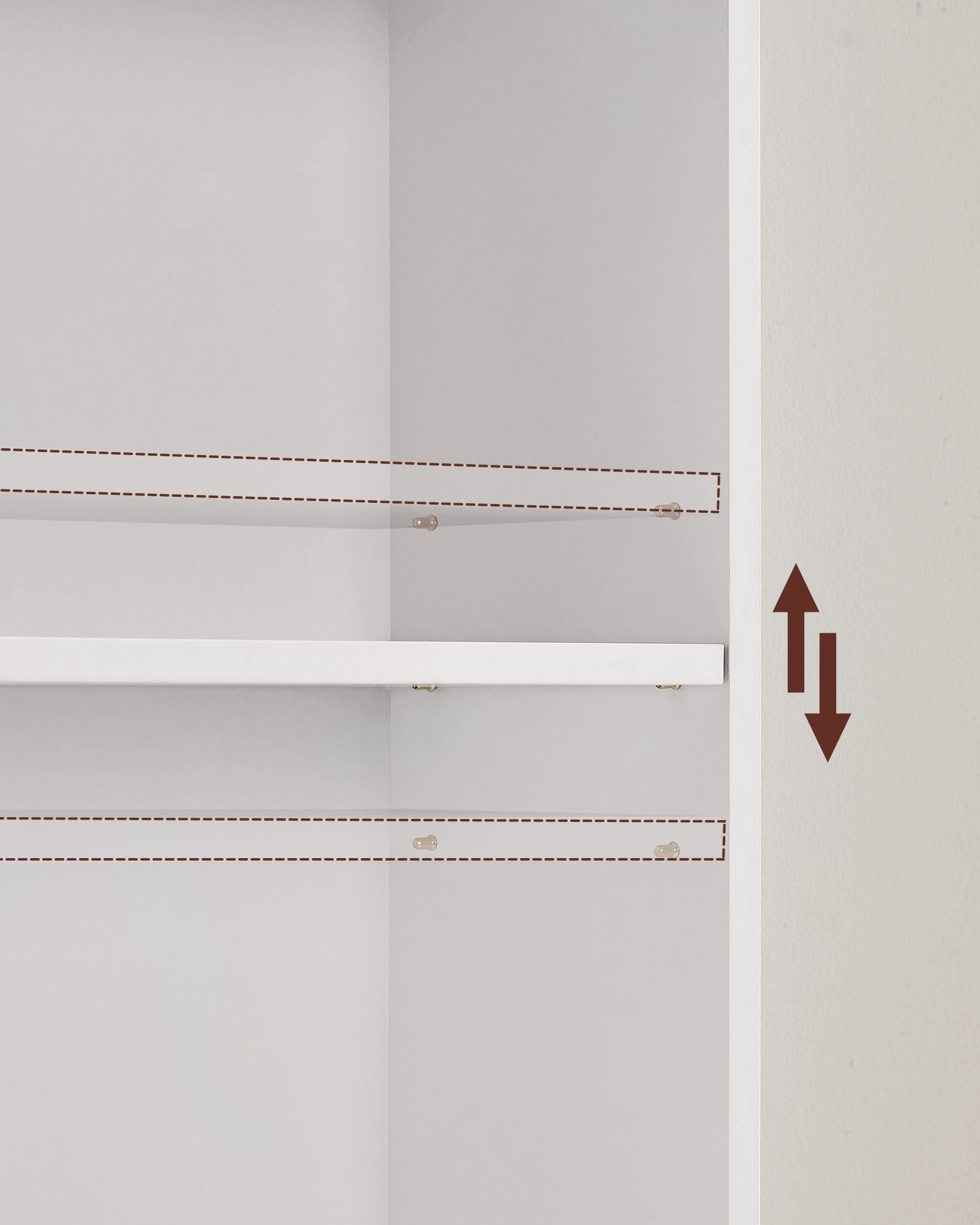Bookcase – MDF – Cloud White – 6 Shelves, Adjustable