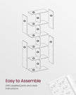 10-Cube Bookcase – Wood – Rustic Brown – Multi-Functional Storage Unit