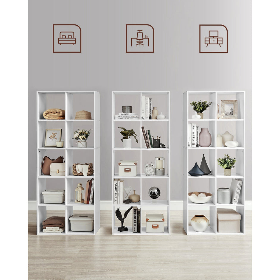 10 Cube Storage Unit – Wood – Rustic Brown – Industrial Style Room Divider