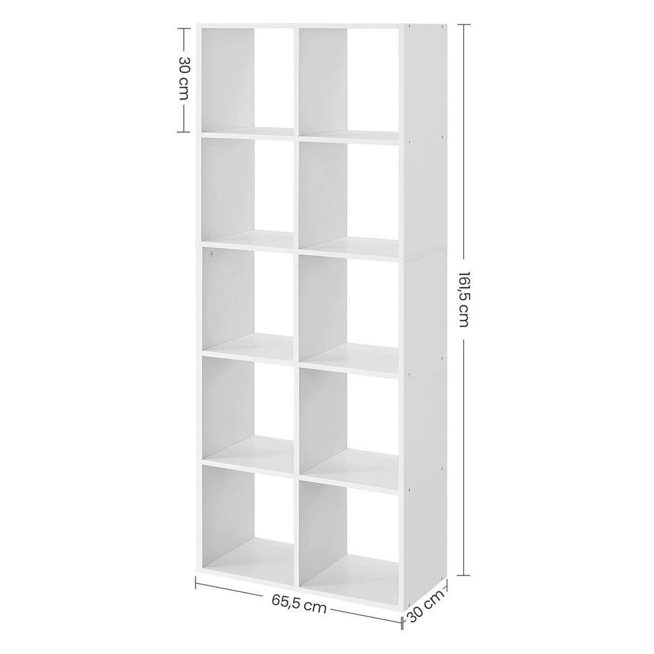 10 Cube Storage Unit – Wood – Rustic Brown – Industrial Style Room Divider