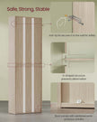 Bookcase – Wood – Natural Beige – 6-Tier Open Storage with Adjustable Shelves