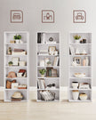 Bookcase – Wood – Cloud White – 6 Adjustable Shelves
