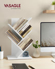 5-Tier Tree Bookshelf – Wooden Shelves – Cloud White – Space-Saving Corner Design