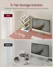 5-Tier Tree Bookshelf – Wooden Shelves – Cloud White – Space-Saving Corner Design