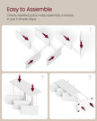 5-Tier Tree Bookshelf – Wooden Shelves – Cloud White – Space-Saving Corner Design