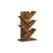 5-Tier Tree Bookshelf – Wooden – Rustic Brown – Space-Saving Floor Standing Design
