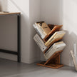 5-Tier Bookshelf – Wood – Cloud White – Space-Saving Corner Design