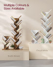 5-Tier Tree Bookshelf – Wooden – Rustic Brown – Space-Saving Floor Standing Design