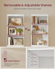 Bookshelf – Engineered Wood – Snow White – 3 Adjustable Shelves, 3 Drawers