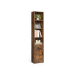 Tall Bookcase – Wooden – Rustic Brown – 6-Tier with Door