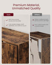 Tall Bookcase – Wooden – Rustic Brown – 6-Tier with Door