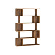 5-Tier Bookshelf – Wooden – Rustic Brown – Open Compartments