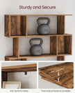 5-Tier Bookshelf – Wooden – Rustic Brown – Open Compartments