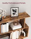 5-Tier Bookshelf – Wooden – Rustic Brown – Open Compartments