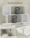 5-Tier Bookshelf – Wooden – Matte White – Open Compartments