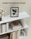 5-Tier Bookshelf – Wooden – Matte White – Open Compartments