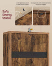 3-Tier Bookshelf – Wood – Rustic Brown – Open Compartments