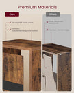 3-Tier Bookshelf – Wood – Rustic Brown – Open Compartments