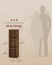 3-Tier Bookshelf – Wood – Rustic Brown – Open Compartments