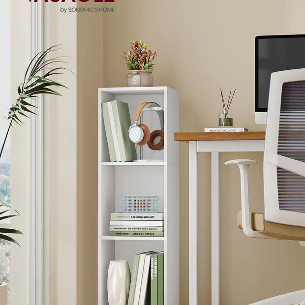 3-Tier Bookshelf – Wood – Rustic Brown – Open Compartments