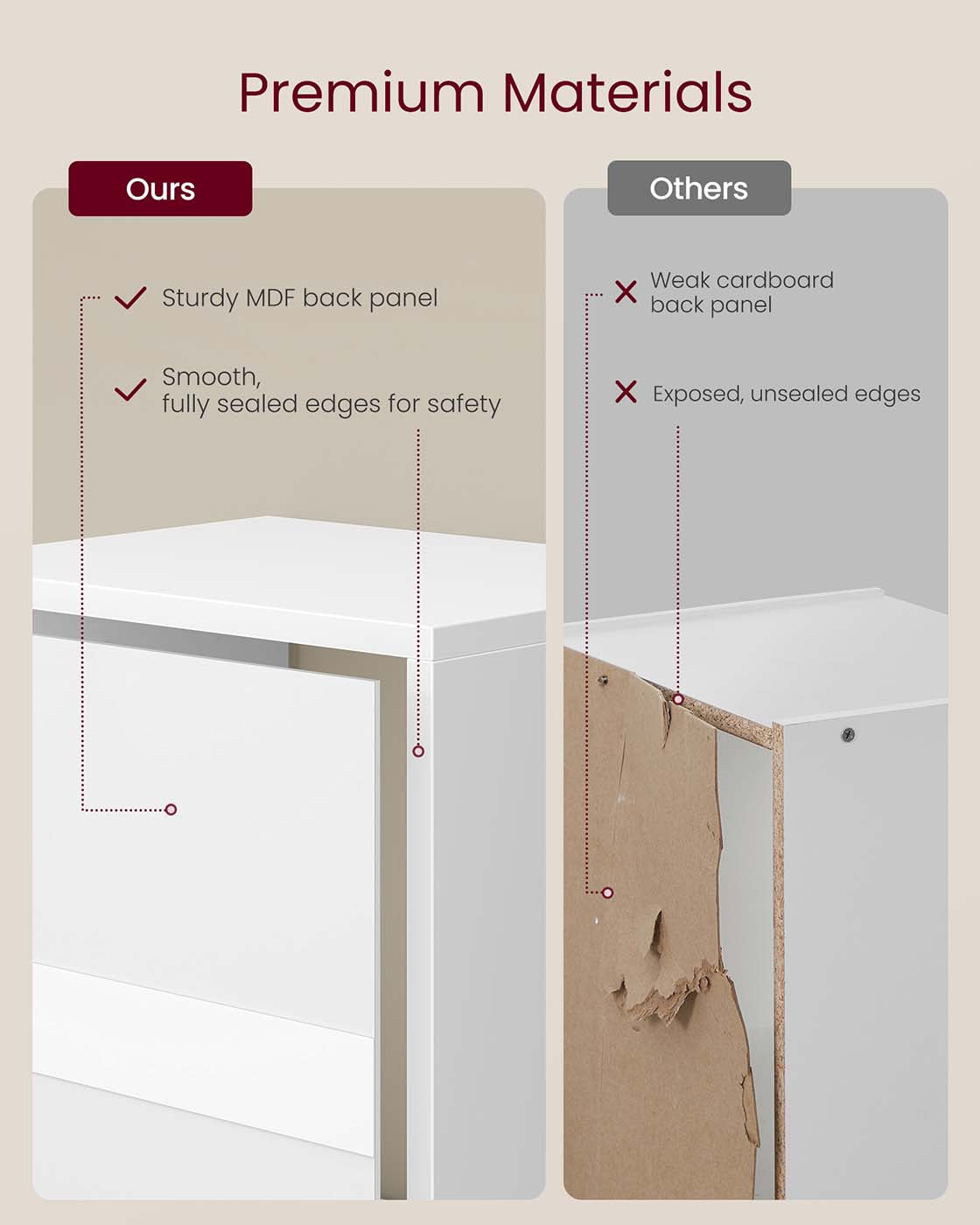 3-Tier Bookshelf – Wood – Rustic Brown – Open Compartments