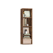 4-Tier Cube Bookshelf – Engineered Wood – Rustic Brown – Open Shelves for Versatile Display and Storage