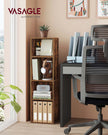4-Tier Cube Bookshelf – Engineered Wood – Rustic Brown – Open Shelves for Versatile Display and Storage
