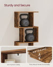 Bookshelf – Engineered Wood – Rustic Brown – 6-Tier Room Divider with Cube Shelves