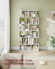 Bookshelf – Engineered Wood – Rustic Brown – 6-Tier Room Divider with Cube Shelves