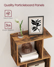 Bookshelf – Engineered Wood – Rustic Brown – 6-Tier Room Divider with Cube Shelves