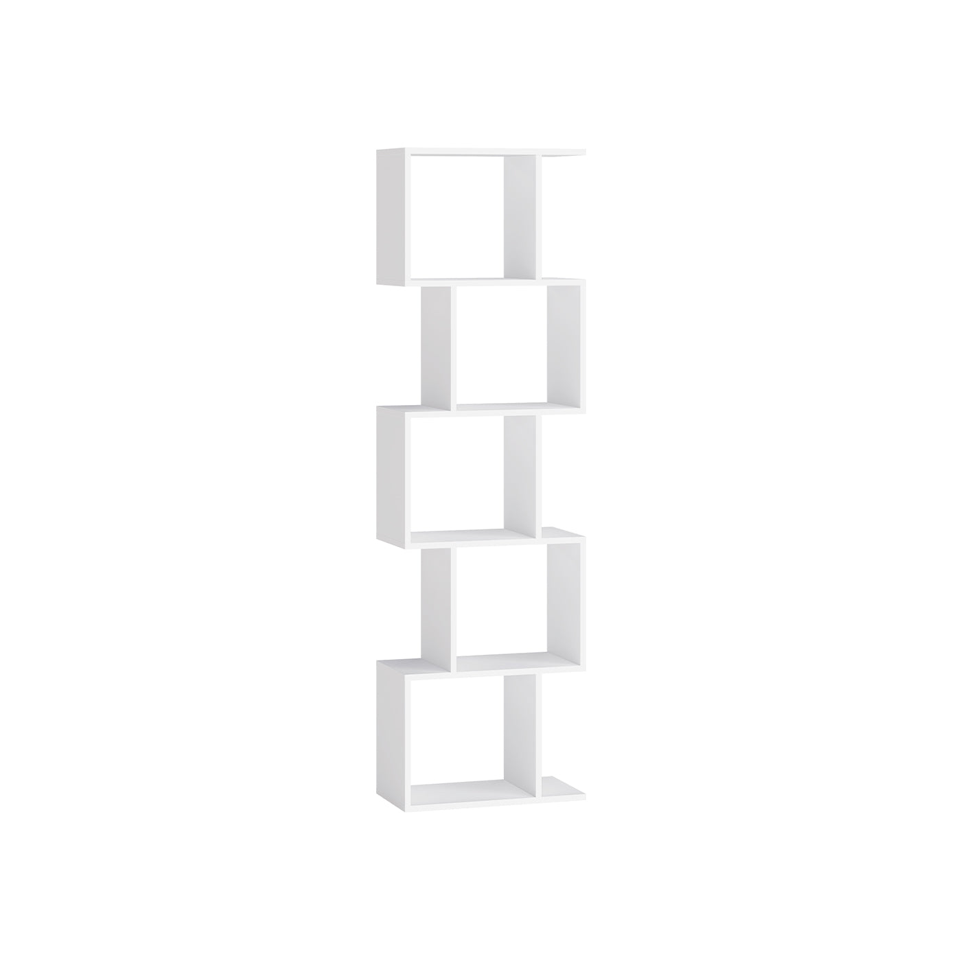 Bookshelf – Engineered Wood – Rustic Brown – 6-Tier Room Divider with Cube Shelves