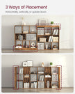 8-Compartment Bookshelf – Wood – Oak – Free Standing Storage and Display Unit