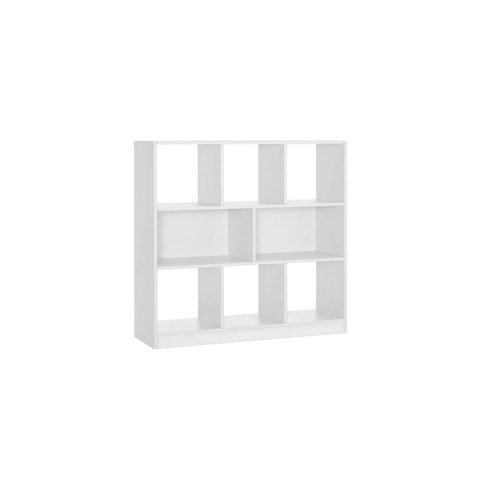 Free Standing Bookcase – Wood – Oak – Open Cubes and Shelves